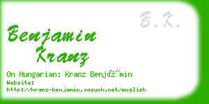 benjamin kranz business card